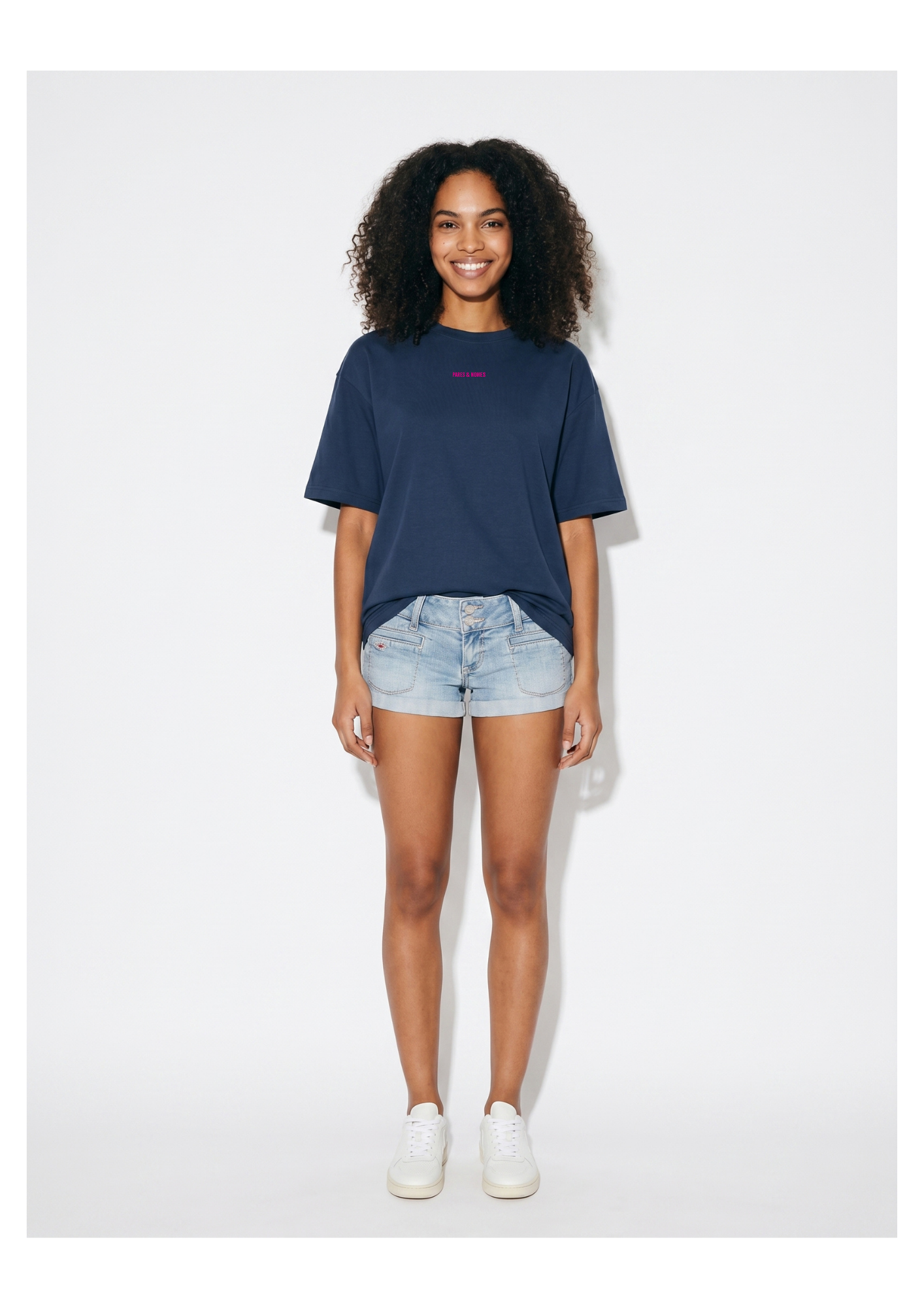 Camiseta Oversize Azul Marino