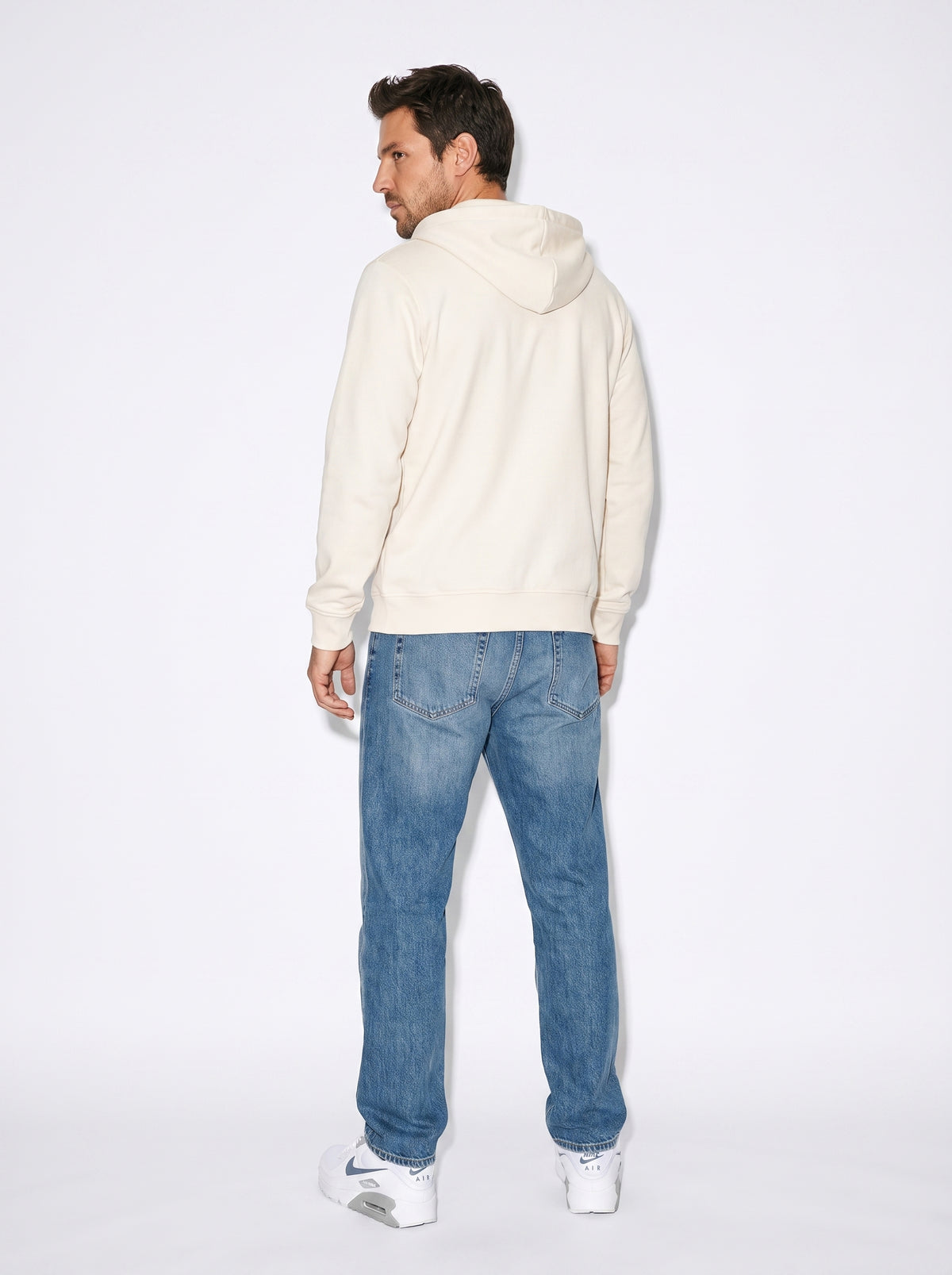 Sudadera con Cremallera Blanca