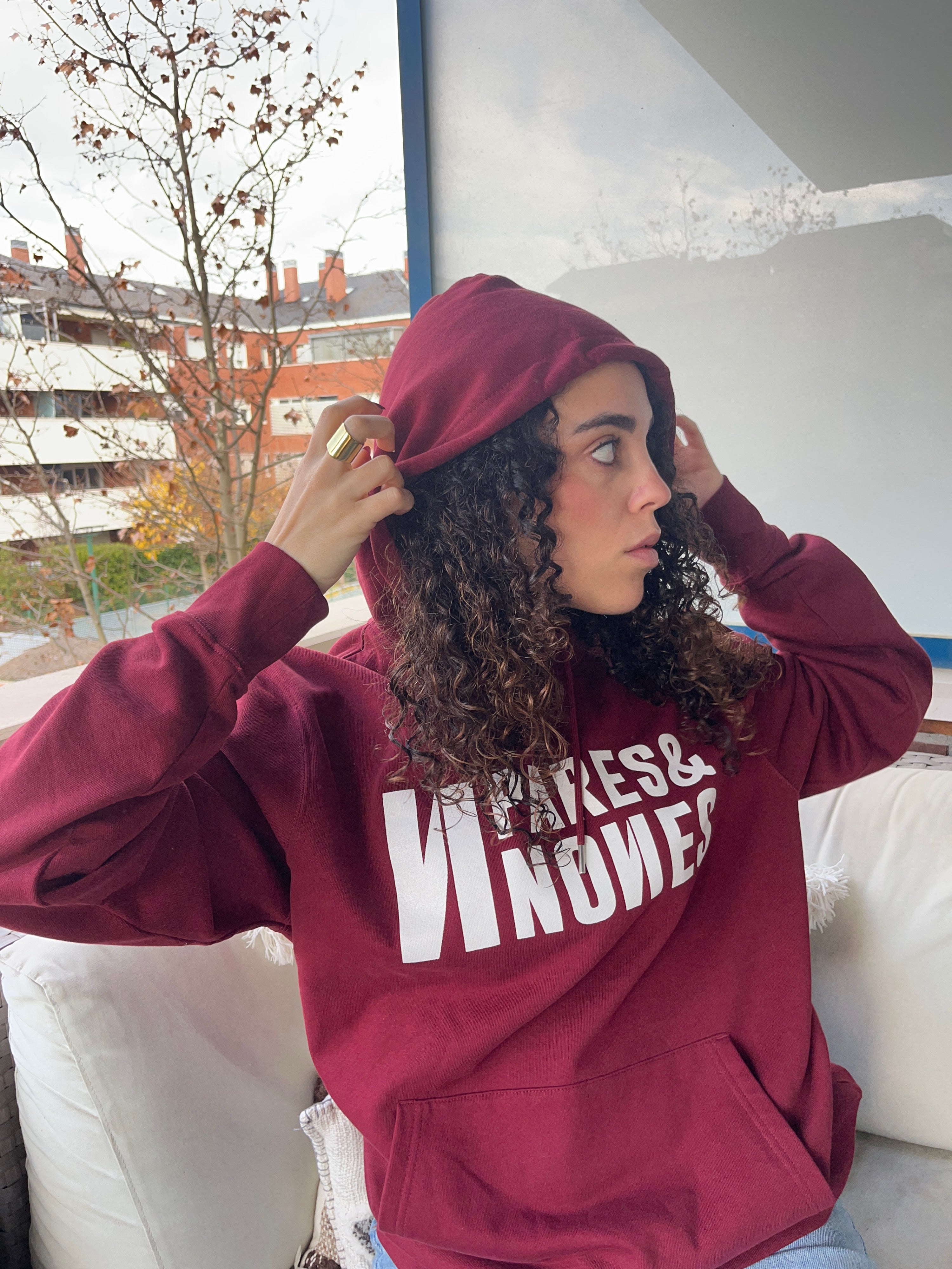 Sudadera Nones Hoodie Borgoña