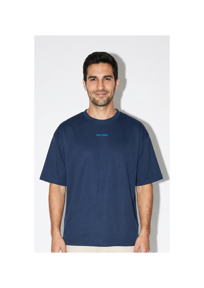 Camiseta Oversize Azul Marino