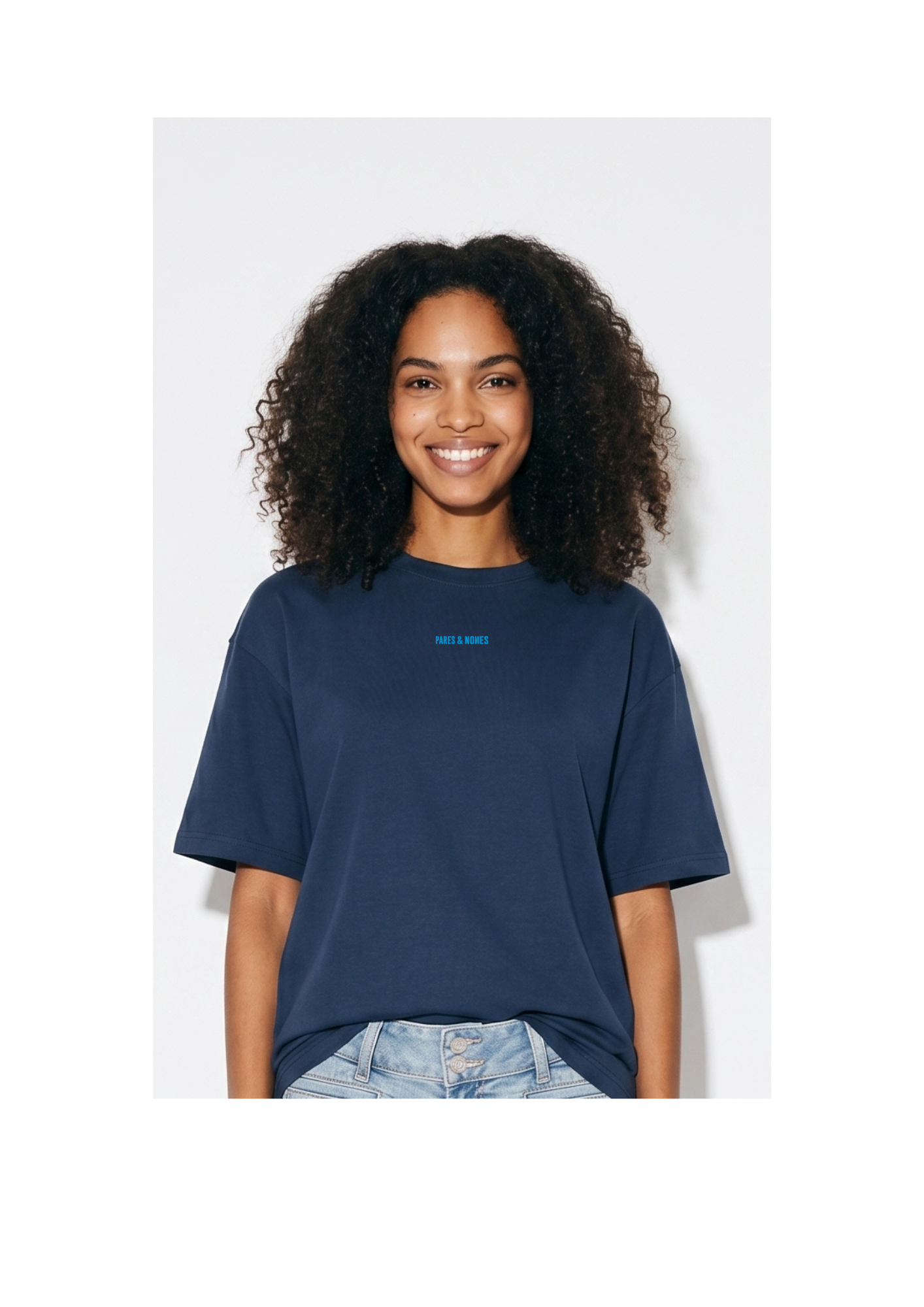 Camiseta Oversize Azul Marino