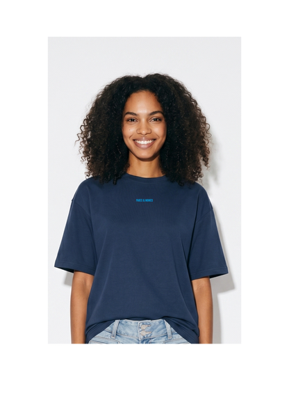 Camiseta Oversize Azul Marino