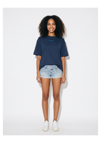 Camiseta Oversize Azul Marino