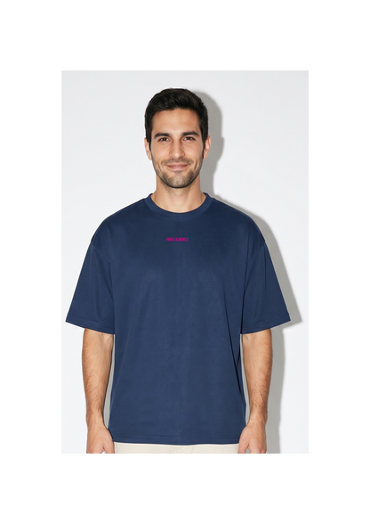 Camiseta Oversize Azul Marino