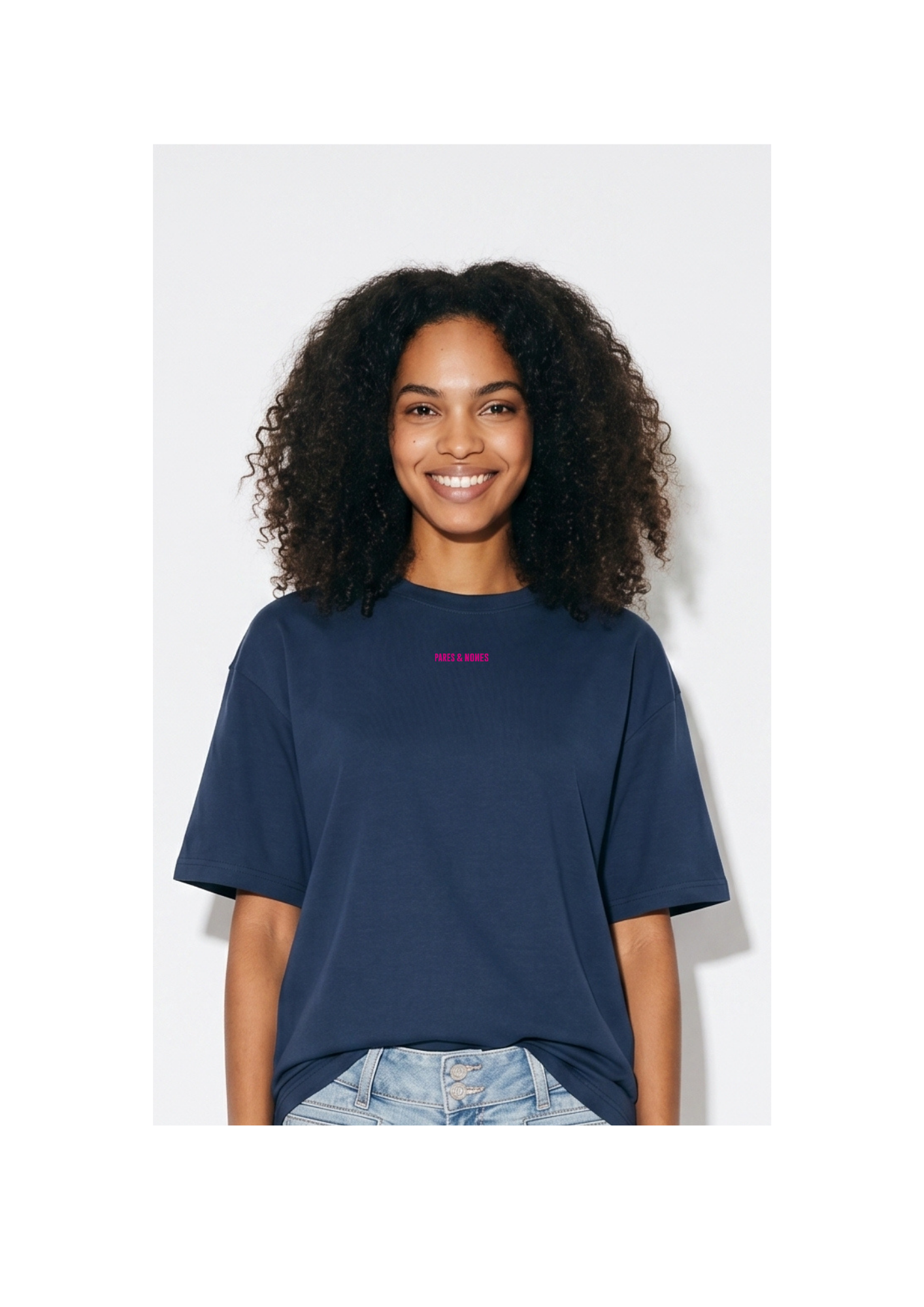 Camiseta Oversize Azul Marino