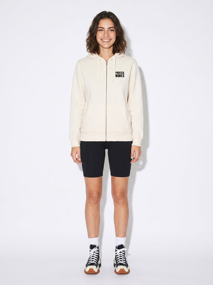 Sudadera con Cremallera Blanca