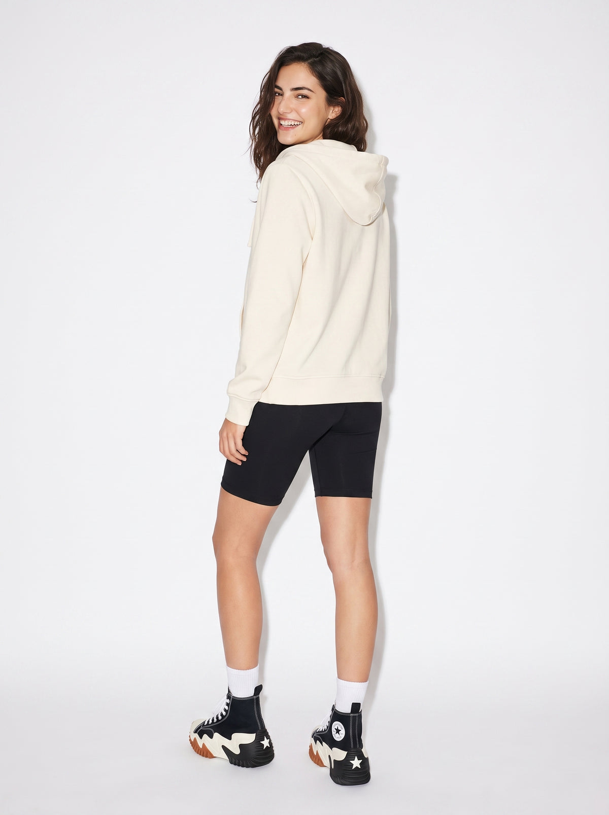 Sudadera con Cremallera Blanca