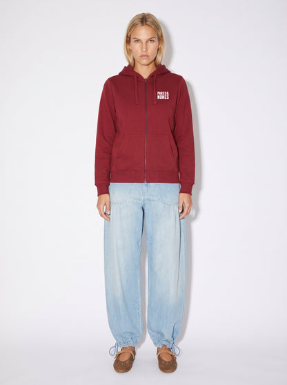 Sudadera con Cremallera Roja
