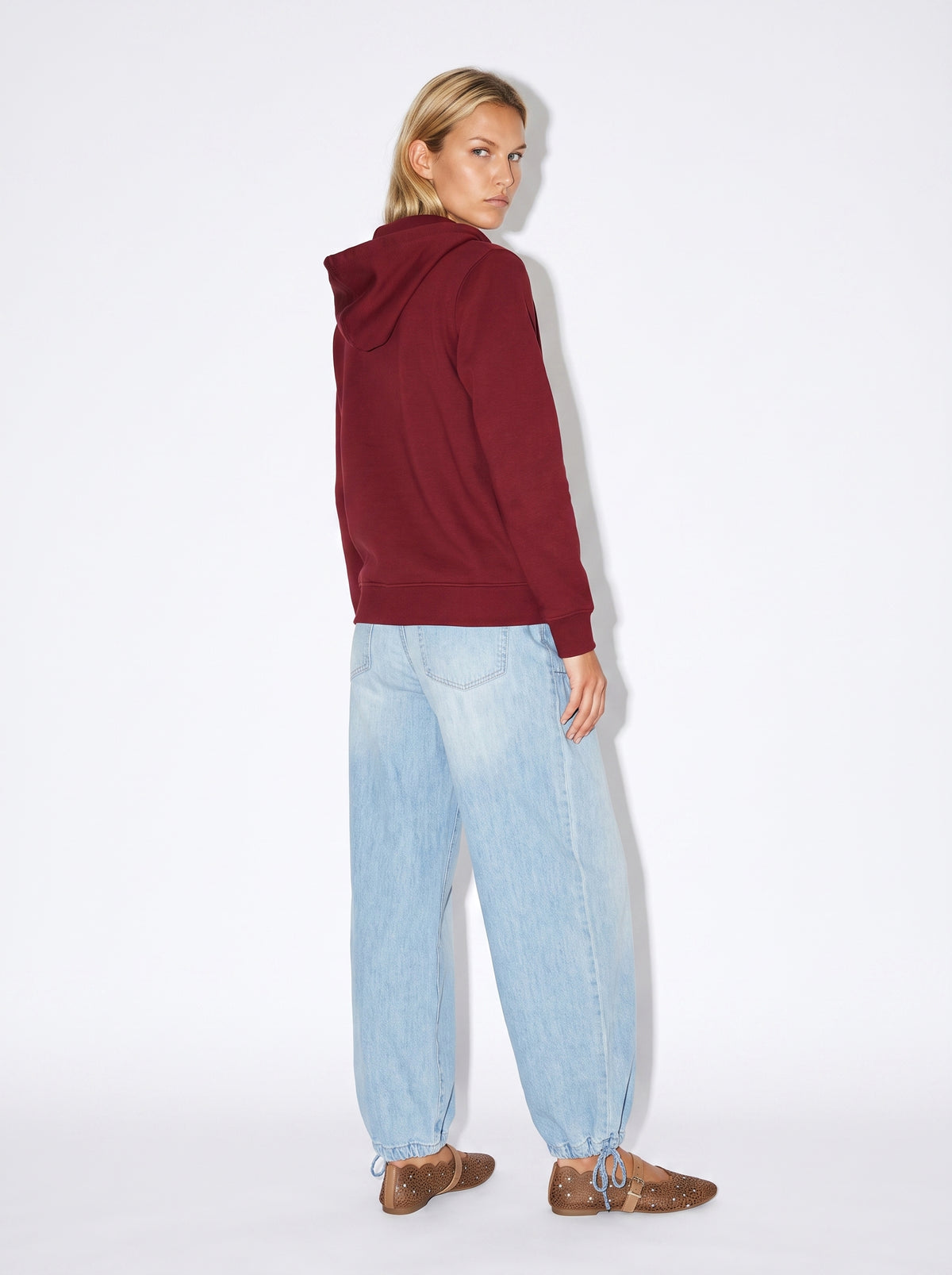 Sudadera con Cremallera Roja