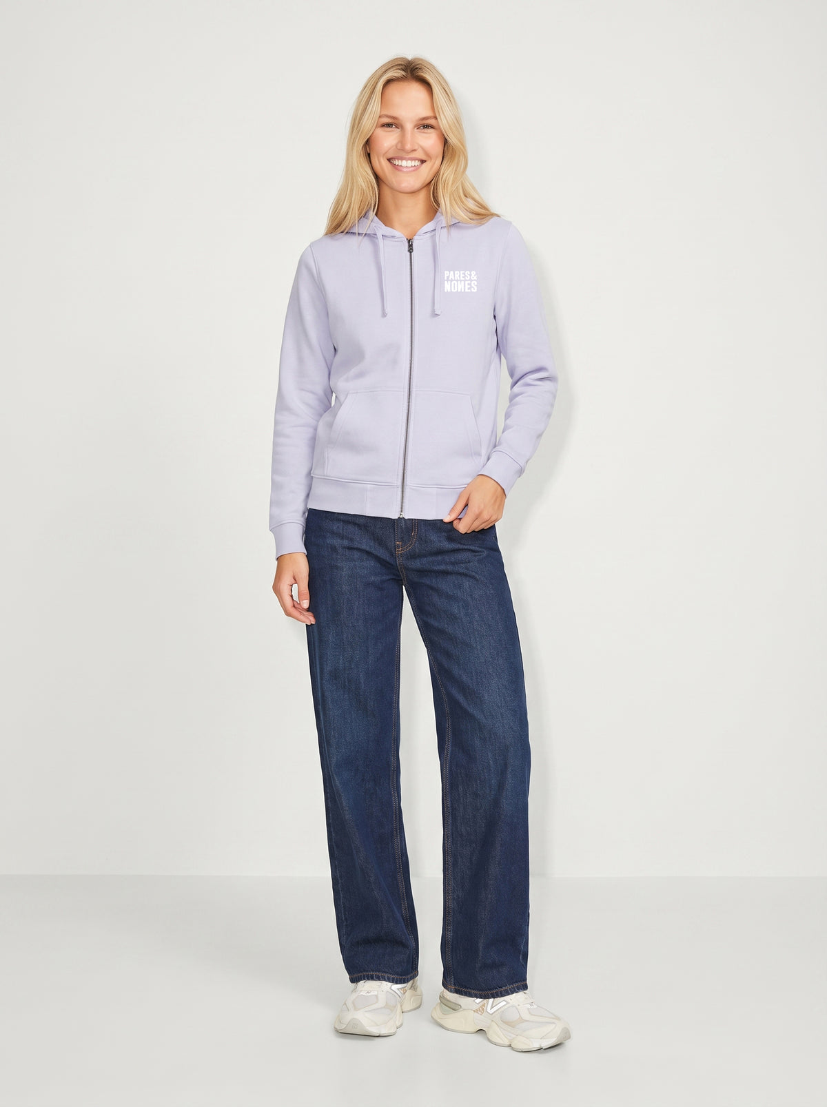 Sudadera con Cremallera Violeta
