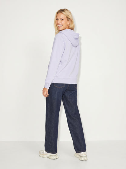 Sudadera con Cremallera Violeta