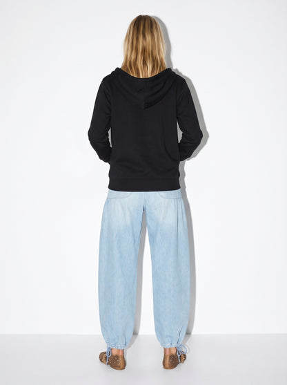 Sudadera con Cremallera Negra
