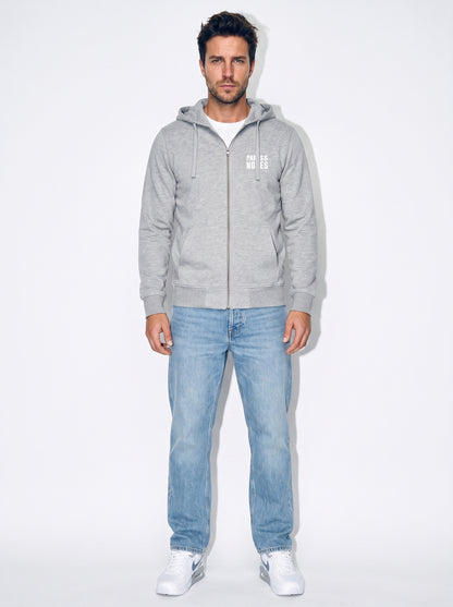 Sudadera con Cremallera Gris