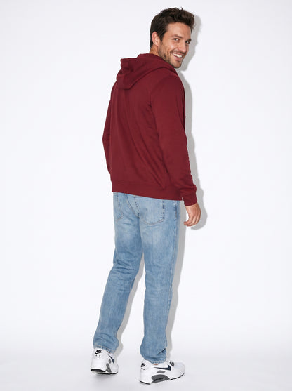 Sudadera con Cremallera Roja