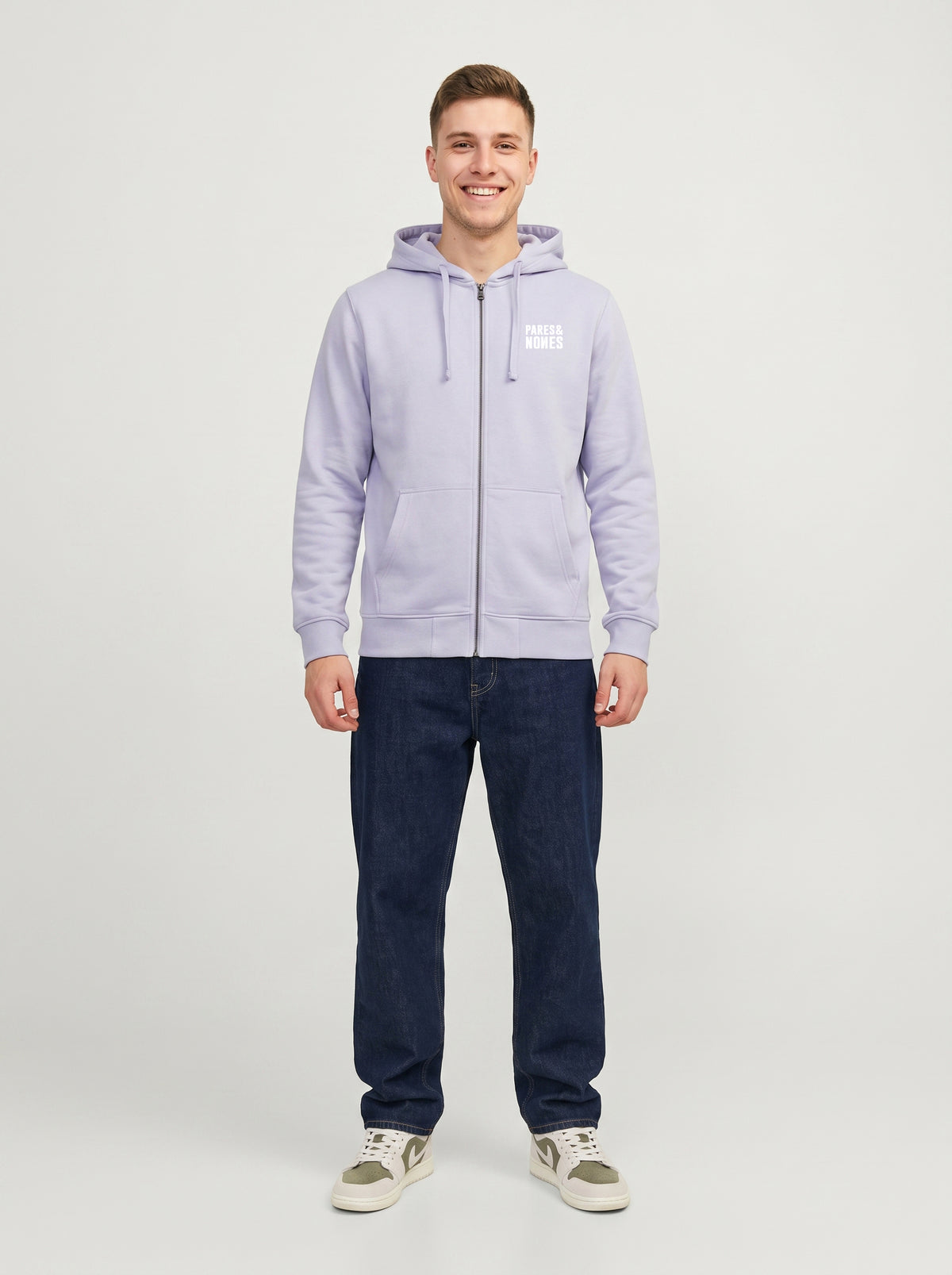 Sudadera con Cremallera Violeta
