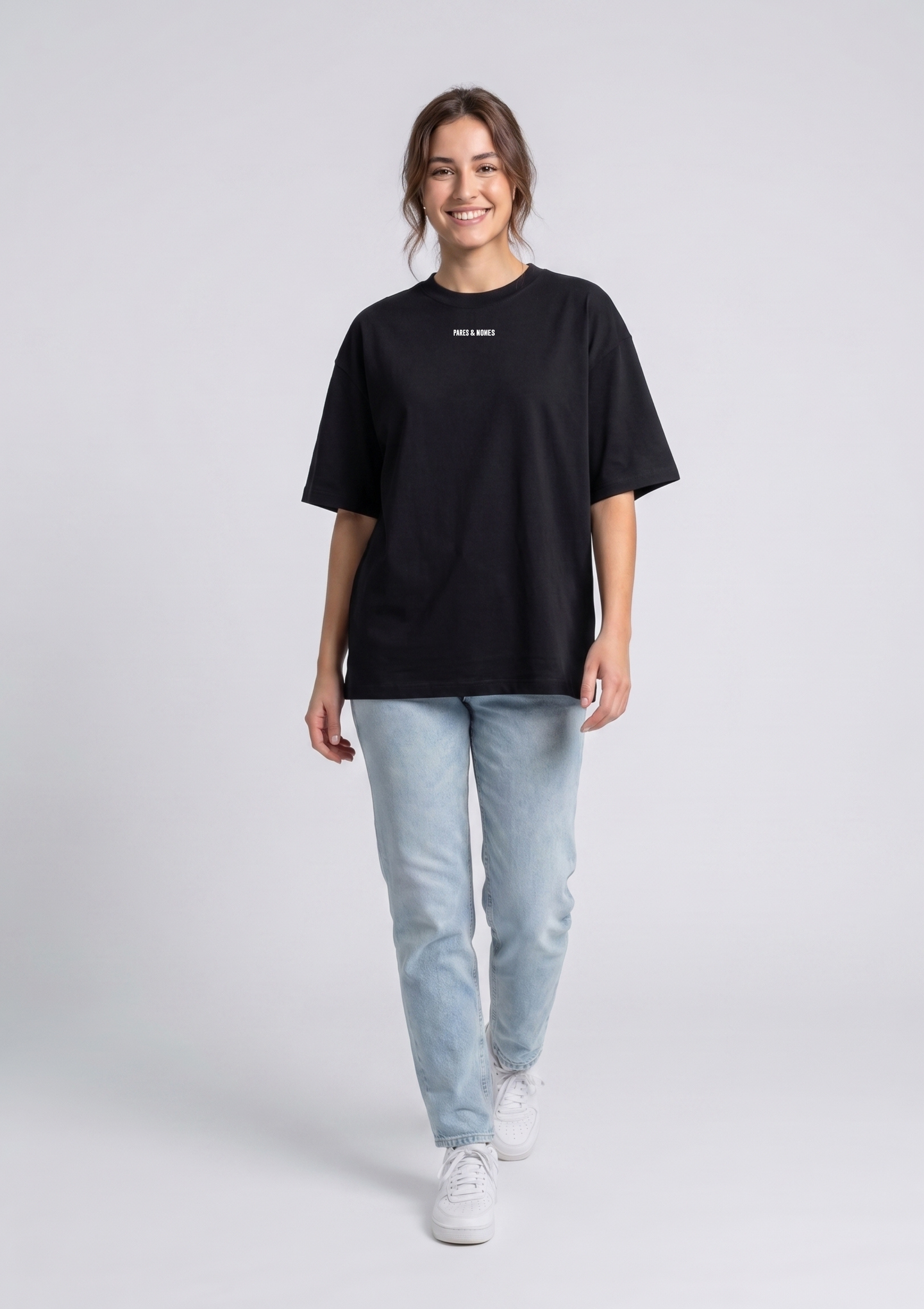 Camiseta Oversize Negra P&N