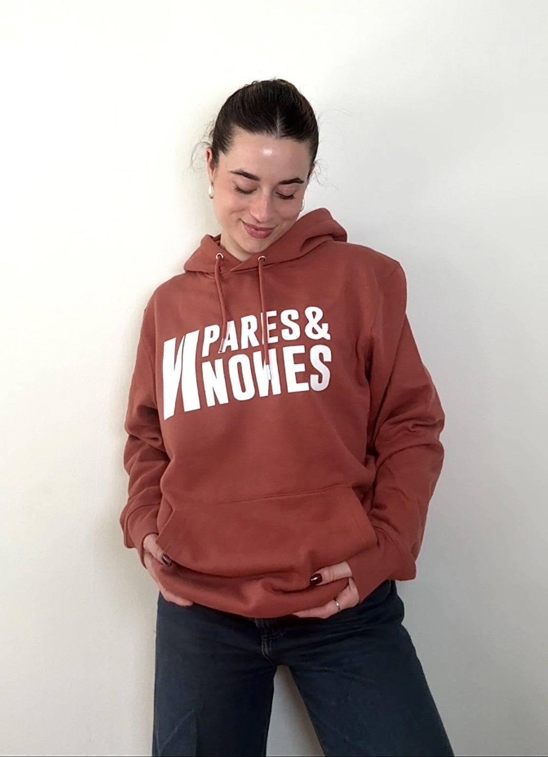 Sudadera Pares Hoodie Marrón Teja
